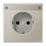 Jung ES1520KINA SCHUKO Steckdose 16A 250V mit Schriftfeld integrierter erhöhter Berührungsschutz SAFETY+ Serie LS Edelstahl 