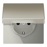 Jung ES1520KL SCHUKO Steckdose 16A 250V Klappdeckel Serie LS Edelstahl 