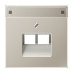 Jung ES2969-2NAUA Abdeckung für IAE/UAE-Anschlussdosen 2x8-polig mit Schriftfeld Serie LS Edelstahl 
