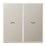 Jung ES2995P Wippe 2-fach mit Pfeilsymbolen Serie LS Edelstahl 
