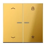 Jung GO1701P Steuertaste Universal mit Pfeilsymbolen Metall goldfarben PVD-beschichtet Serie LS goldfarben 