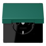 Jung LC1520BFKL216 SCHUKO Steckdose 16A 250V Klappdeckel Serie LS vert anglais 