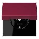 Jung LC1520KIKL4320M SCHUKO Steckdose 16A 250V ohne Krallen integrierter erhöhter Berührungsschutz SAFETY+ Klappdeckel Serie LS le rubis 
