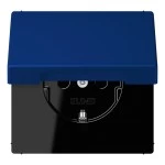 Jung LC1520KIKL4320T SCHUKO Steckdose 16A 250V ohne Krallen integrierter erhöhter Berührungsschutz SAFETY+ Klappdeckel Serie LS bleu outremer foncé 