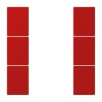 Jung LC503TSA32090 Tastensatz 3-fach F50 Serie LS rouge vermillon 31 