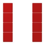 Jung LC504TSA32090 Tastensatz 4-fach F50 Serie LS rouge vermillon 31 