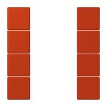 Jung LC504TSA4320A Tastensatz 4-fach F50 Serie LS rouge vermillon 59 