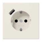 Jung LS1520-18A SCHUKO Steckdose 16A 250V mit USB-Ladegerät 1xTyp A integrierter erhöhter Berührungsschutz SAFETY+ Serie LS cremeweiß 