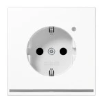 Jung LS1520-OWWLNW SCHUKO Steckdose 16A 250V mit LED-Orientierungslicht integrierter erhöhter Berührungsschutz SAFETY+ Thermoplast Serie LS alpinweiß 