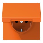 Jung LS1520BFKLO SCHUKO Steckdose 16A 250V Klappdeckel Thermoplast Serie LS orange (für ZSV) 