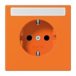 Jung LS1520BFNAO SCHUKO Steckdose 16A 250V mit Schriftfeld Thermoplast Serie LS orange (für ZSV) 