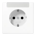 Jung LS1520INAWW SCHUKO Steckdose 16A 250V mit integriertem Beschriftungsfeld (sprühnebeldicht) integrierter erhöhter Berührungsschutz SAFETY+ Thermoplast Se 