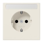 Jung LS1520KINA SCHUKO Steckdose 16A 250V mit Schriftfeld integrierter erhöhter Berührungsschutz SAFETY+ Duroplast Serie LS cremeweiß 