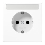 Jung LS1520KINAWW SCHUKO Steckdose 16A 250V mit Schriftfeld integrierter erhöhter Berührungsschutz SAFETY+ Duroplast Serie LS alpinweiß 