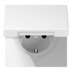 Jung LS1520KLWW SCHUKO Steckdose 16A 250V Klappdeckel Duroplast Serie LS alpinweiß 