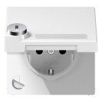 Jung LS1520NAKLSLWW SCHUKO Steckdose 16A 250V mit Schriftfeld integrierter erhöhter Berührungsschutz SAFETY+ Klappdeckel mit Sicherheitsschloss Thermoplast Se 