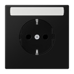 Jung LS1520NASWM SCHUKO Steckdose 16A 250V mit Schriftfeld Serie LS graphitschwarz matt 
