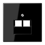Jung LS969-2UASW Abdeckung für IAE/UAE-Anschlussdosen 2x8-polig Thermoplast Serie LS schwarz 