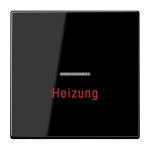 Jung LS990HSW Wippe 1-fach mit Lichtleiter Heizung Duroplast Serie LS schwarz 