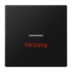 Jung LS990HSWM Wippe 1-fach mit Lichtleiter Heizung Serie LS graphitschwarz matt 