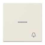 Jung LS990KO5K Wippe 1-fach mit Lichtleiter Symbol Klingel Duroplast Serie LS cremeweiß 