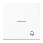 Jung LS990KO5KWW Wippe 1-fach mit Lichtleiter Symbol Klingel Duroplast Serie LS alpinweiß 