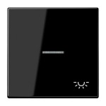 Jung LS990KO5LSW Wippe 1-fach mit Lichtleiter Symbol Licht Duroplast Serie LS schwarz 