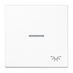 Jung LS990KO5LWW Wippe 1-fach mit Lichtleiter Symbol Licht Duroplast Serie LS alpinweiß 