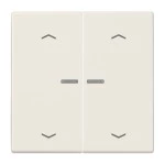 Jung LS995KO5MP Wippe 2-fach mit Lichtleiter mit 4 Pfeilsymbolen Duroplast Serie LS cremeweiß 