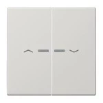 Jung LS995KO5PLG Wippe 2-fach mit Lichtleiter mit Pfeilsymbolen Duroplast Serie LS lichtgrau 
