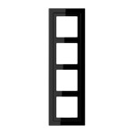 Jung LSD984SW Rahmen 4-fach senkrechte und waagerechte Montage Duroplast LS-DESIGN schwarz 