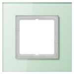 Jung LSP981GLAS Glasrahmen 1-fach senkrechte und waagerechte Montage Glas LS PLUS mattweiß 