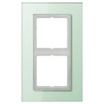 Jung LSP982GLAS Glasrahmen 2-fach senkrechte und waagerechte Montage Glas LS PLUS mattweiß 