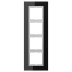 Jung LSP984GLSW Glasrahmen 4-fach senkrechte und waagerechte Montage Glas LS PLUS schwarz 