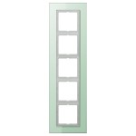 Jung LSP985GLAS Glasrahmen 5-fach senkrechte und waagerechte Montage Glas LS PLUS mattweiß 