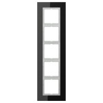 Jung LSP985GLSW Glasrahmen 5-fach senkrechte und waagerechte Montage Glas LS PLUS schwarz 