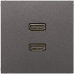 Jung MAAL1133AN Multimedia-Anschlusssystem 2xHDMI Serie LS anthrazit (lackiertes Aluminium) 
