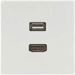 Jung MALS1163LG Multimedia-Anschlusssystem HDMI / USB 2.0 Serie LS lichtgrau 