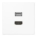 Jung MALS1163WW Multimedia-Anschlusssystem HDMI / USB 2.0 Serie LS alpinweiß 