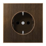 Jung ME1520KIAT SCHUKO Steckdose 16A 250V integrierter erhöhter Berührungsschutz SAFETY+ Messing Serie LS Messing antik 