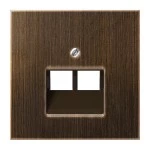 Jung ME2969-2UAAT Abdeckung für IAE/UAE-Anschlussdosen 2x8-polig Messing Serie LS Messing antik 