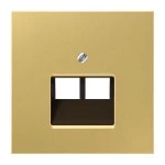 Jung ME2969-2UAC Abdeckung für IAE/UAE-Anschlussdosen 2x8-polig Messing Serie LS Messing classic 