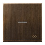 Jung ME2990KO5LAT Wippe 1-fach mit Lichtleiter Symbol Licht Messing Serie LS Messing antik 
