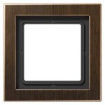 Jung MED2981AT Rahmen 1-fach senkrechte und waagerechte Montage Messing LS-DESIGN Messing antik 