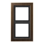 Jung MED2982AT Rahmen 2-fach senkrechte und waagerechte Montage Messing LS-DESIGN Messing antik 