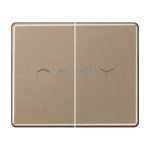 Jung SL595KO5PGB Wippe 2-fach mit Lichtleiter mit Pfeilsymbolen Aluminium lackiert Serie SL gold-bronze 
