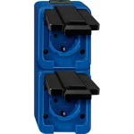 Merten 229286 Schuko-Doppel-Steckdose senkrecht blau Schlafgest 