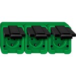 Merten 229377 Schuko-Drei-fach-Steckdose grün Agrar 