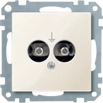 Merten 290444 Potentialausgleich-Steckdosen-Einsatz cremeweiß glänzend System M 