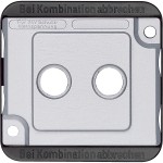 Merten 294660 Zentralplatte für Antennensteckdosen mattsilber PANZER 